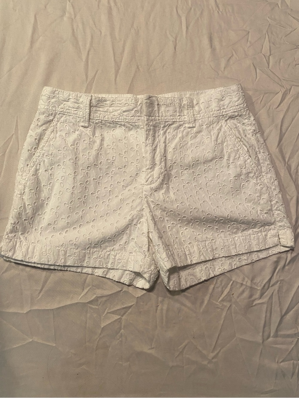 GAP White Eyelet High Waist Shorts